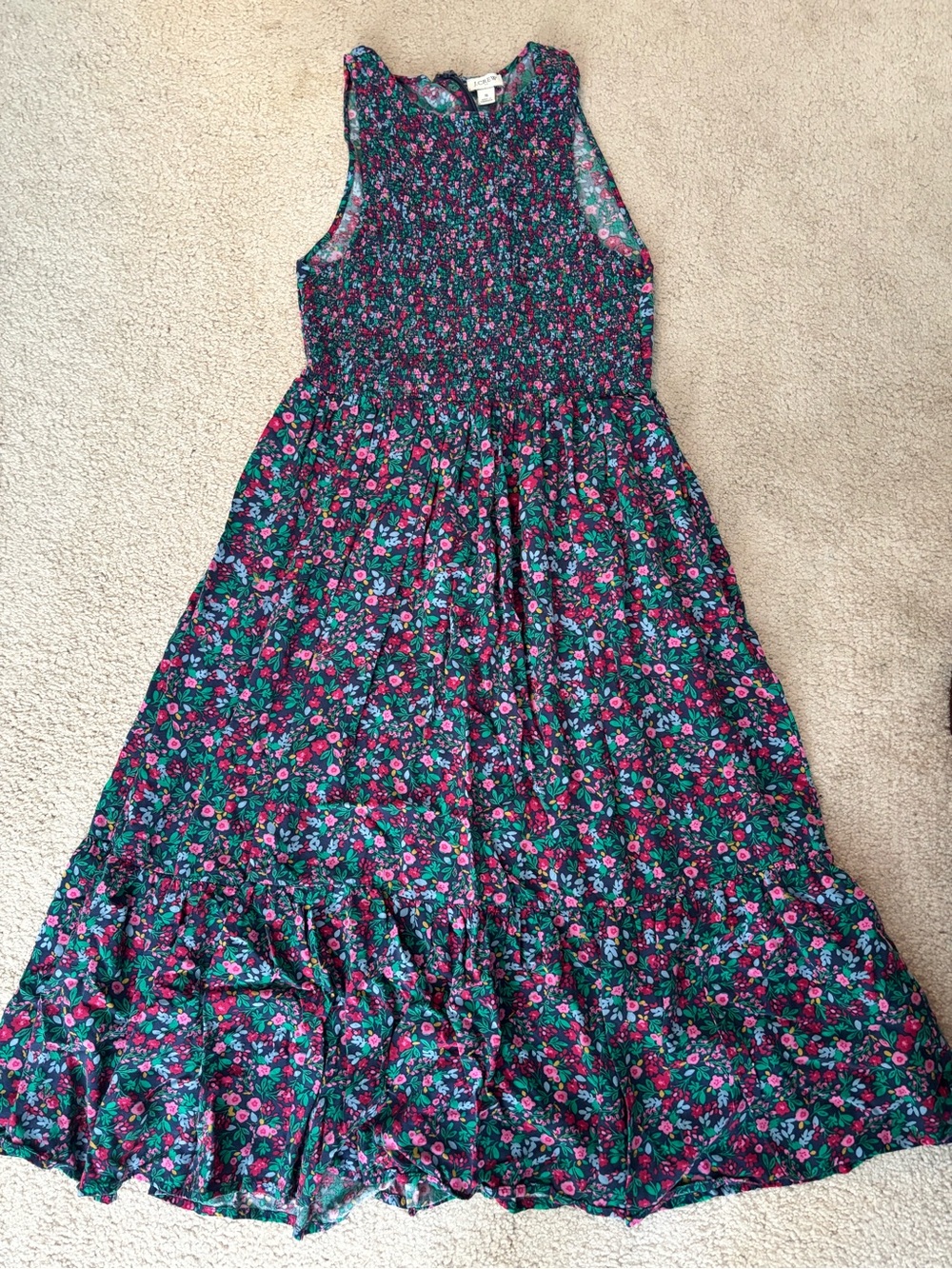 J Crew Floral Midi Dress